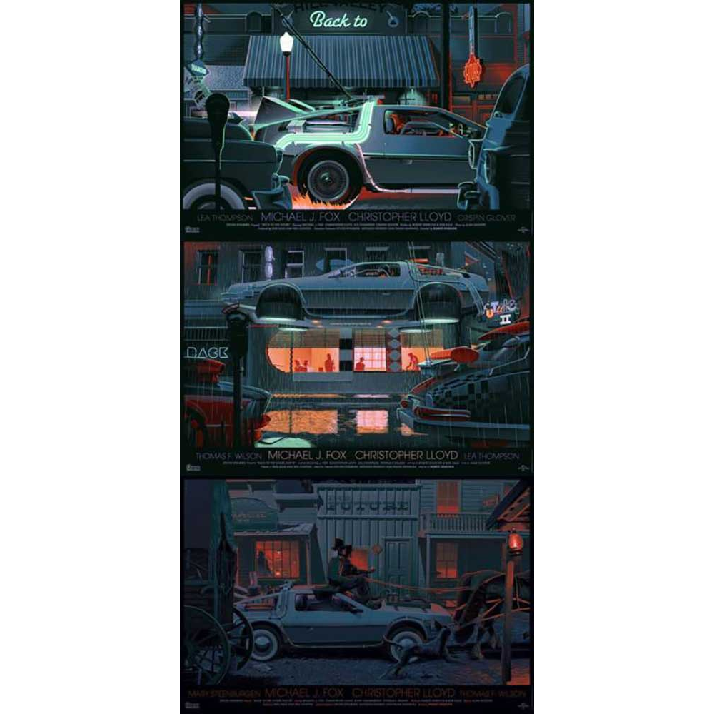 BACK TO THE FUTUR - VARIANT (SET OF 3 POSTERS)